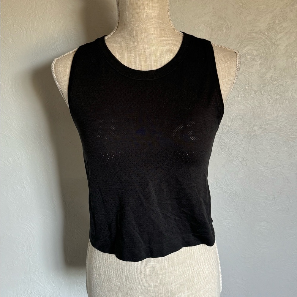 Lululemon Black Mesh Soft Women’s Workout Tank Top Size Medium